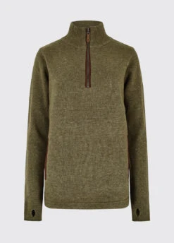 Dubarry Morrisey Zip Neck Sweater - Dusky Green -Dubarry Sales 422349 1