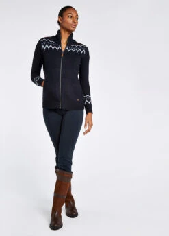 Dubarry Balbriggan Full Zip Sweater - Navy -Dubarry Sales 422403 3