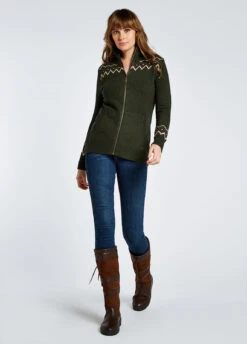 Dubarry Balbriggan Full Zip Sweater - Olive 10 Dubarry Balbriggan Full Zip Sweater - Olive -Dubarry Sales 422409 3