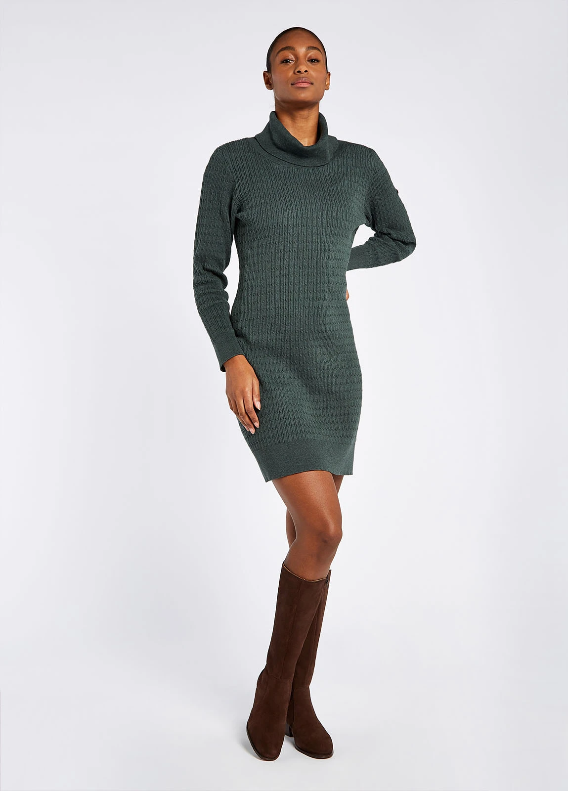 Dubarry Raheen Fitted Dress - Verdigris 5 Dubarry Raheen Fitted Dress - Verdigris - Image 3