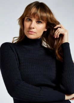 Dubarry Hacketstown Funnel Neck Sweater - Navy -Dubarry Sales 423903 5