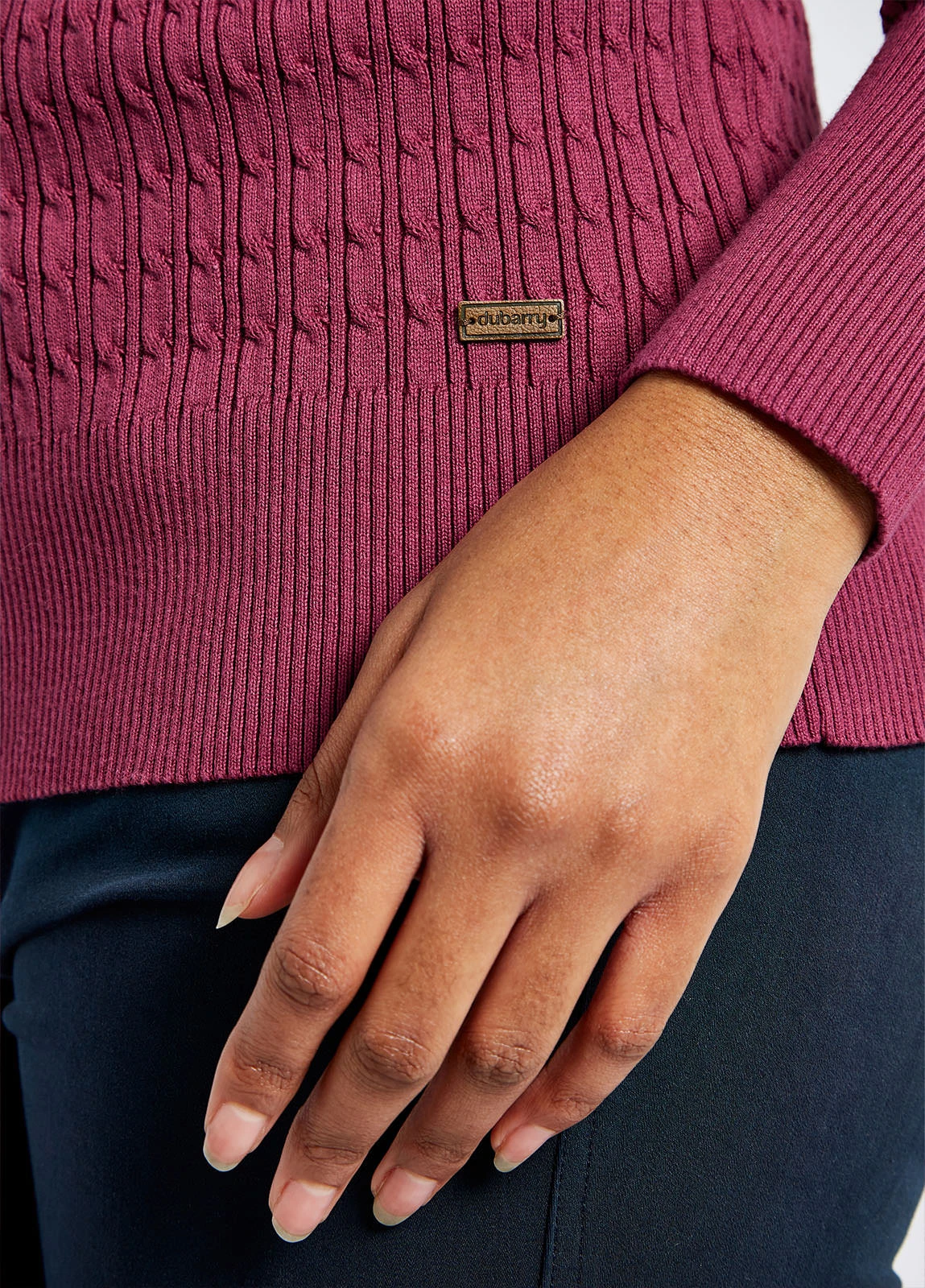 Dubarry Hacketstown Funnel Neck Sweater - Currant 7 Dubarry Hacketstown Funnel Neck Sweater - Currant - Image 5