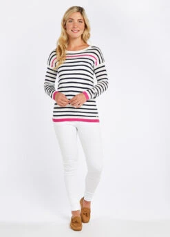 Dubarry Leixlip Sweater - White Multi -Dubarry Sales 424000 2