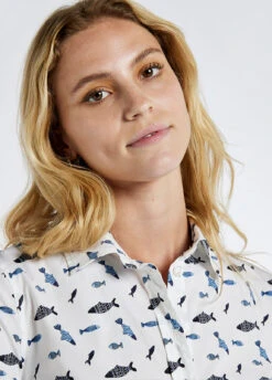 Dubarry Cherryblossom Printed Shirt - White -Dubarry Sales 428100 4