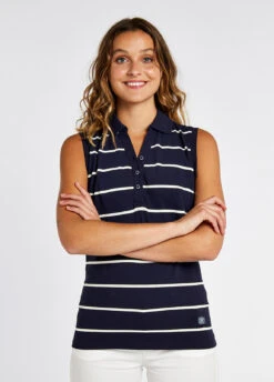 Dubarry Gracehill Striped Polo - Navy