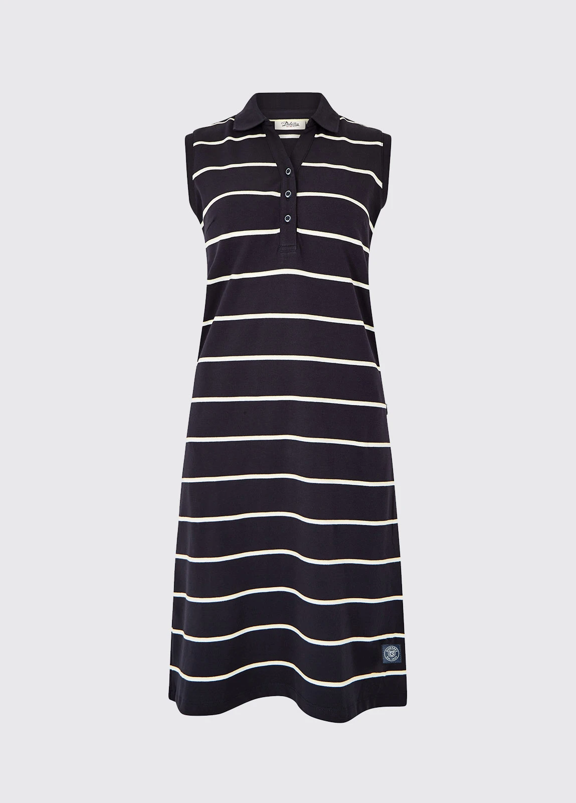 Dubarry Wilford Striped Polo Dress - Navy 6 Dubarry Wilford Striped Polo Dress - Navy - Image 4
