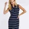 Dubarry Wilford Striped Polo Dress - Navy -Dubarry Sales 429303 3