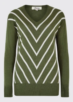 Dubarry Pilltown Sweater - Pesto - Size EU 36