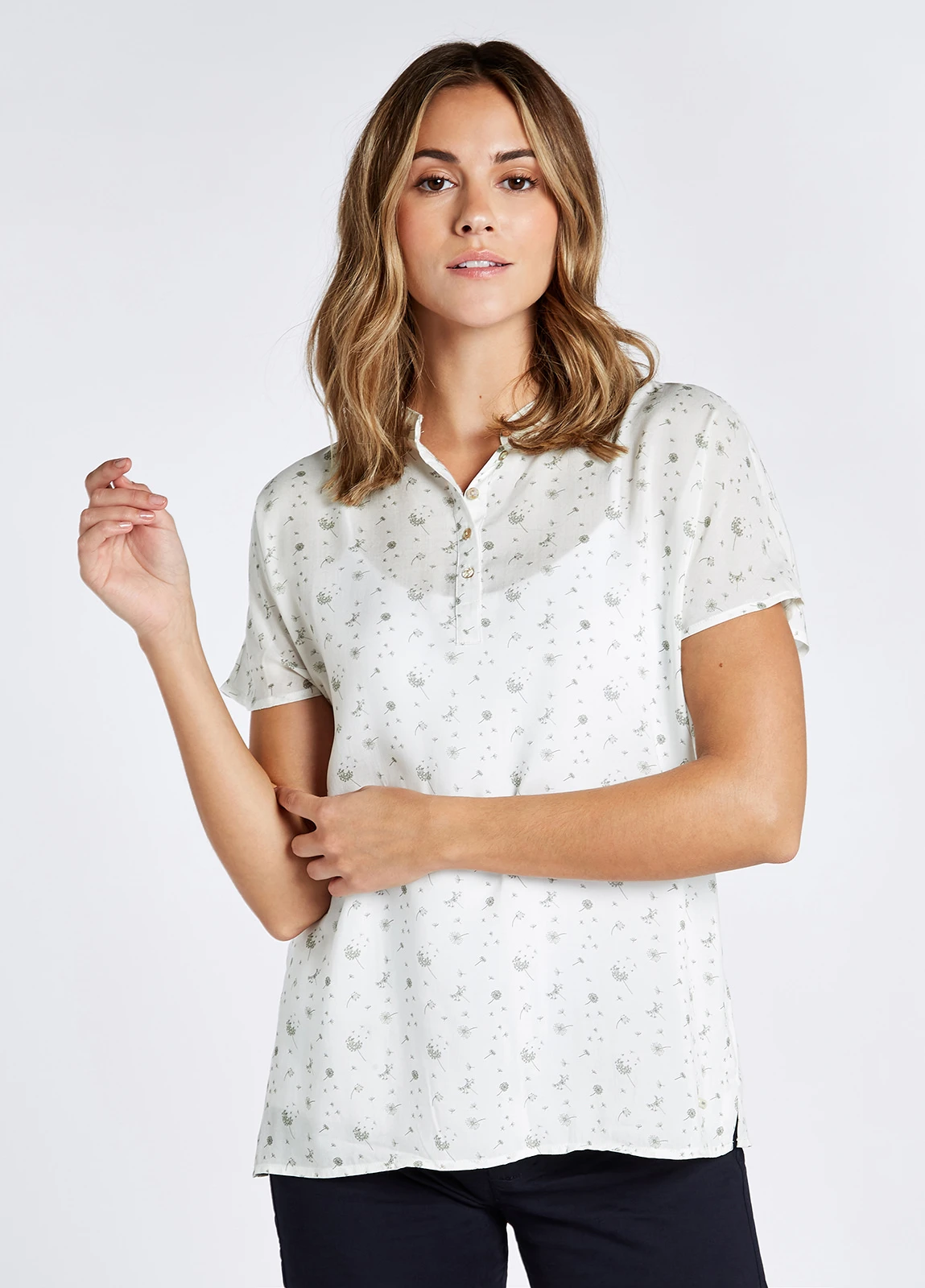 Dubarry Waterfall Printed Top - White 3 Dubarry Waterfall Printed Top - White