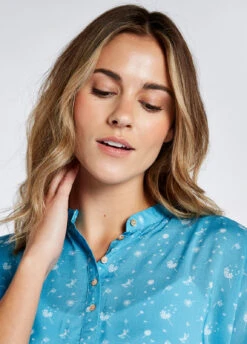 Dubarry Waterfall Printed Top - Cornflower - Size EU 36 -Dubarry Sales 431226 4