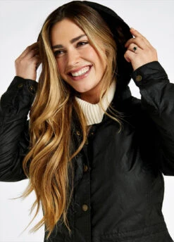 Dubarry Redington Wax Coat - Black 14 Dubarry Redington Wax Coat - Black -Dubarry Sales 433701 6