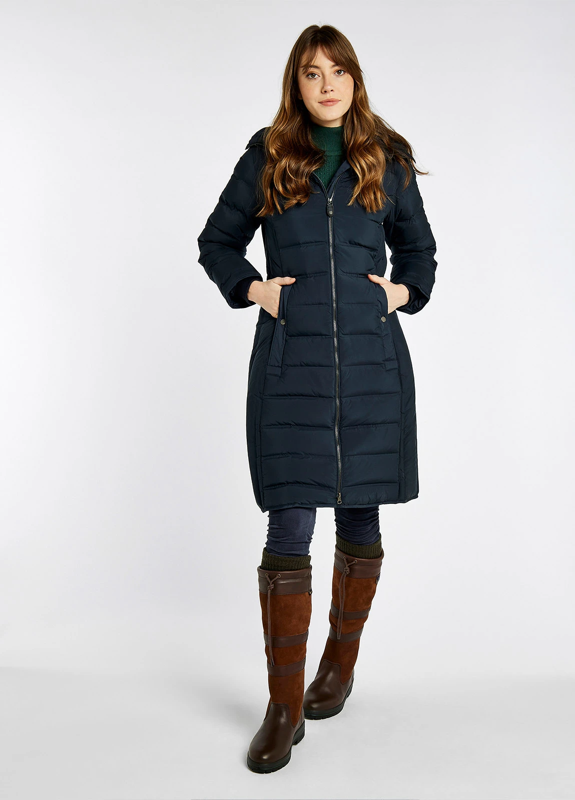 Dubarry Meyers Long Length Coat - Navy 4 Dubarry Meyers Long Length Coat - Navy - Image 2
