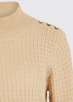 Dubarry Monkstown Cable Stitch Sweater - Oyster -Dubarry Sales 434366 2