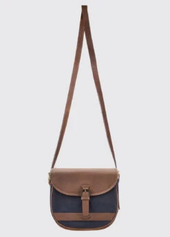 Dubarry Clara Leather Saddle Bag - Navy/Brown
