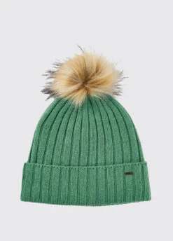 Dubarry Curlew Knitted Hat With Bobble - Crab Apple