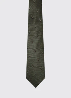 Dubarry Avalon Silk Wove Tie - Olive