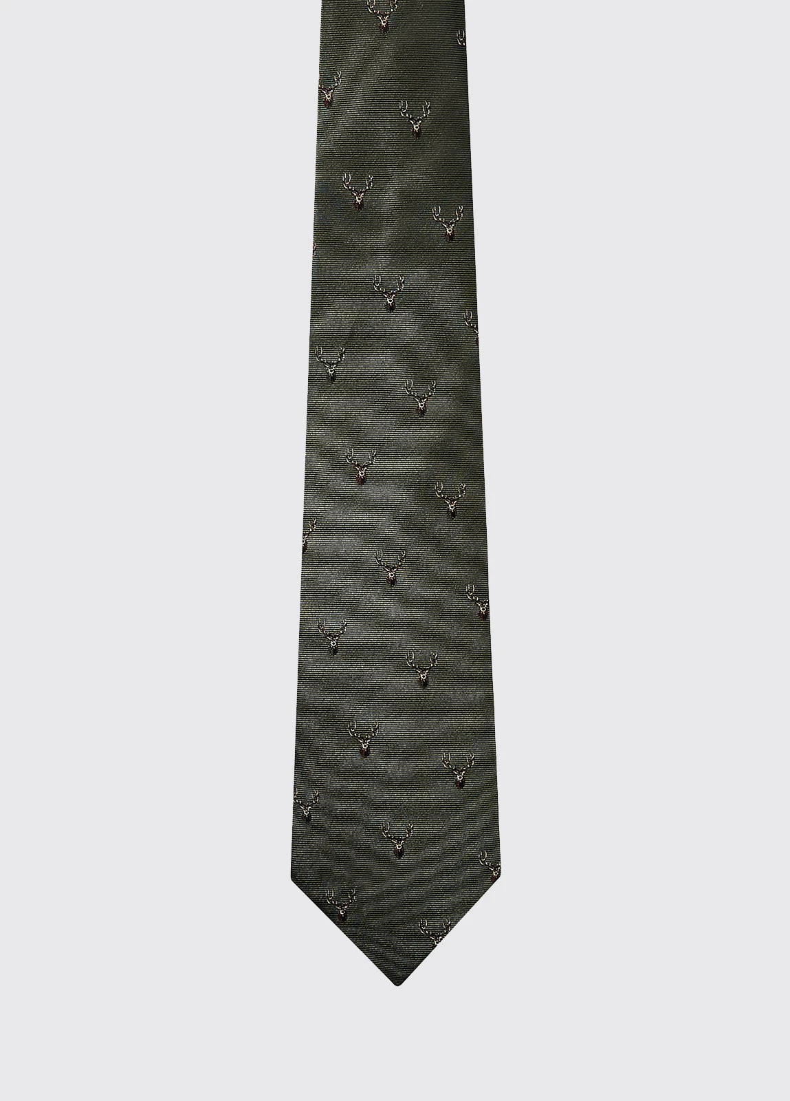 Dubarry Avalon Silk Wove Tie - Olive 3 Dubarry Avalon Silk Wove Tie - Olive