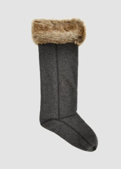 Dubarry Raftery Faux Fur Boot Liners - Chinchilla